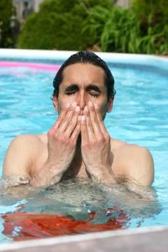 Fun at the pool Stock Photos