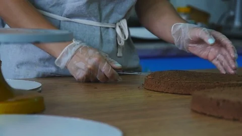 Fun prepared cake for cake Stock Footage 75537840