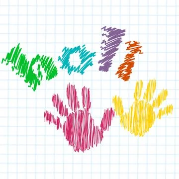 Fun prints pens Stock Illustration