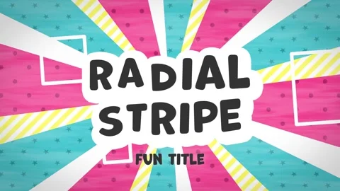 Fun Radial Stripe Title After Effects stock