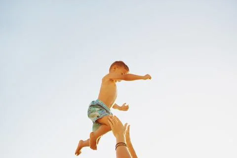 Fun is on the rise Stock Photos