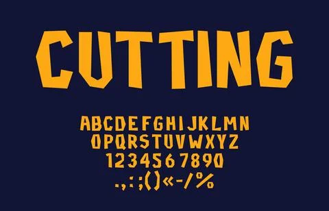 Fun rough pirate font and cartoon groovy typeface Stock Illustration