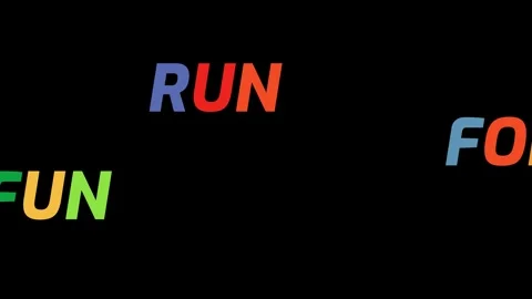 Fun Run Route Track Typography Animation Stock Footage 286359839
