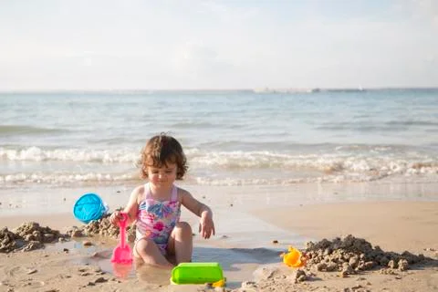 Fun in the sand Stock Photos