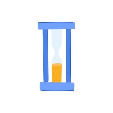 Fun sand timer kids cartoon vector illustration Stock Illustration