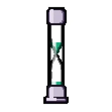 Fun sand timer kids pixel art vector illustration イラスト素材