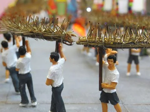 The fun of scale model, fun figure world 30 March 2013 Stock Photos