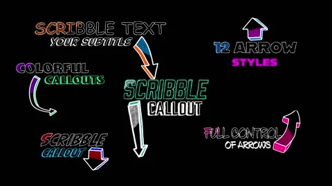 Fun Scribble Callout Stock After Effects