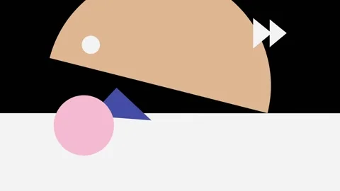 Fun seamless geometric shapes. Abstract creative children's art background for c Stock Footage 246042918