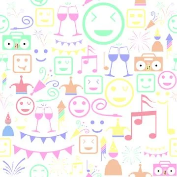 Fun seamless pattern background icon. イラスト素材