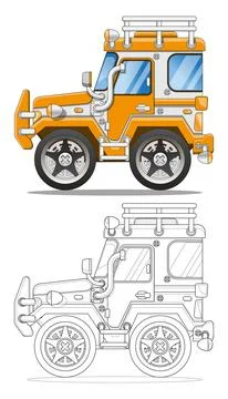 Fun short SUV. Stock Illustration