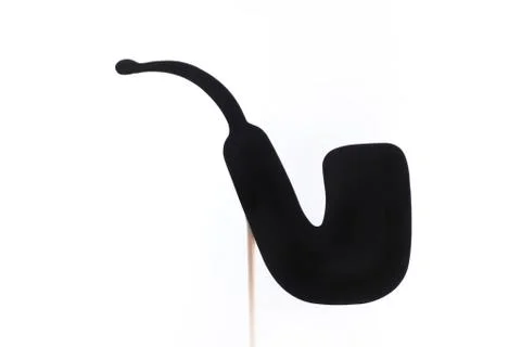Fun silhouette of an old pipe Stock Photos