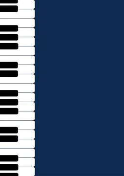Fun simple Music concept background with piano keys. Vector illustration on.. Stock Illustration