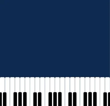 Fun simple Music concept background with piano keys. Vector illustration on.. Stock Illustration