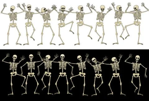Fun skeletons Stock-Illustration