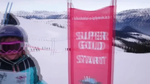 FUN AT THE SKI SCHOOL Stock Footage 121850532