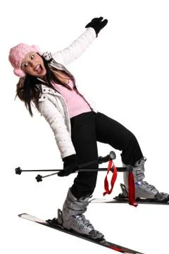 Fun ski trip Stock Photos