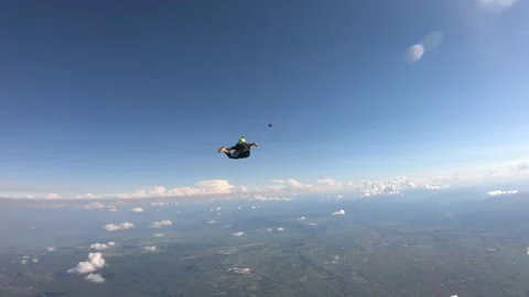 Fun skydivers Stock Footage 220034842