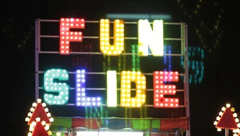 Fun Slide Sign Stock Footage 6572458