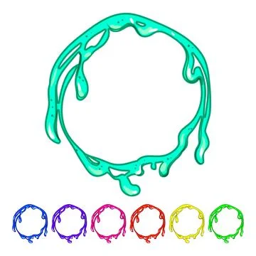 Fun slime frame cartoon vector graphic Stock Illustration