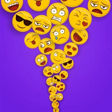 Fun smiley face cartoon icon splash background Stock Illustration