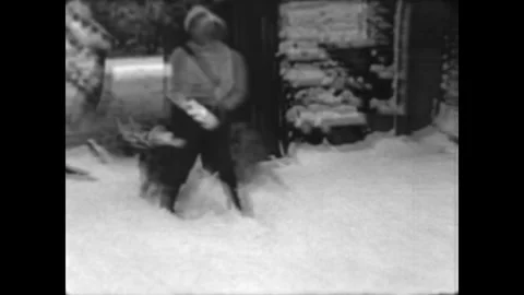 Fun in the Snow 1938 Stock Footage 242875487