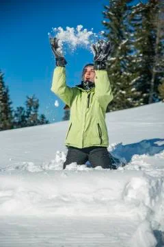 Fun in the snow (4) Stock Photos