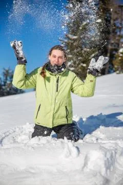 Fun in the snow (5) Stock Photos