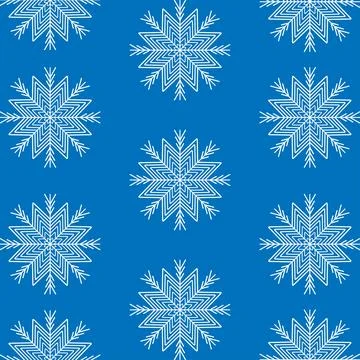 Fun Snowflake winter background. Vector Stock Illustration