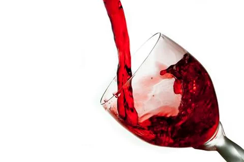 Fun spirts splash pour action red wine glass celebration party lifestyle happy Foto stock