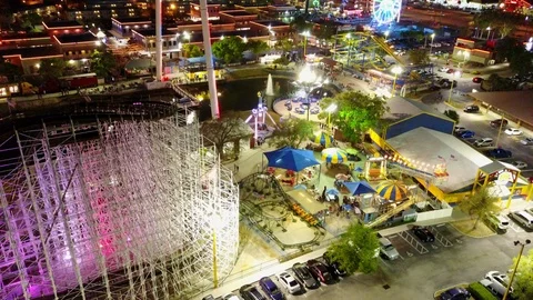 Fun Spot Amusement Park Stock Footage 102068672