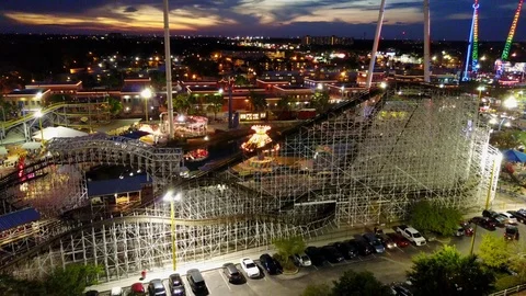 Fun Spot Roller Coaster Stock Footage 102391114