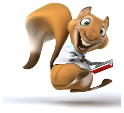 Fun squirrel Illustrazione stock