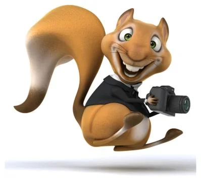 Fun squirrel Stock Illustration