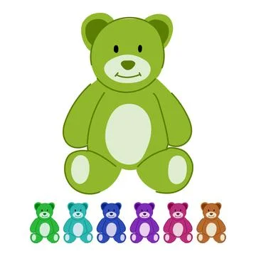 Fun stuffed animal toy vector cartoon graphic イラスト素材