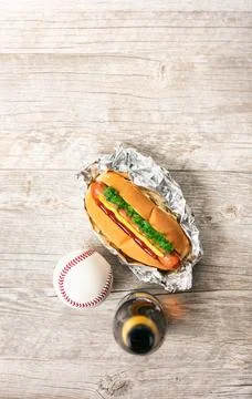 Fun Summer Baseball Holiday Background Stock Photos