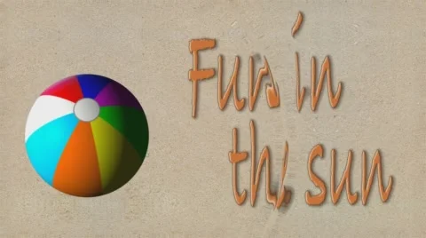 Fun in the Sun beachball Stock Footage 59762887