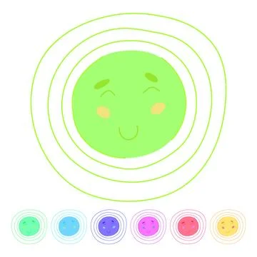 Fun sun character vector cartoon graphic Stock Illustration