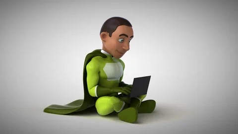 Fun superhero coding - 3D Animation | Stock Video | Pond5