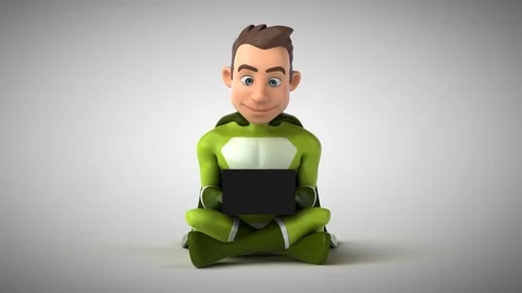 Fun superhero coding - 3D Animation | Stock Video | Pond5