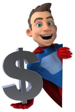 Fun superhero Stock Illustration
