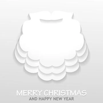 Fun symbol Santa Claus Face. Icon. Greeting Card. Stock Illustration