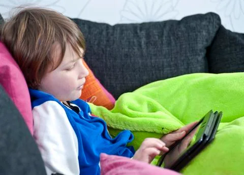 Fun with tablet Stock Photos