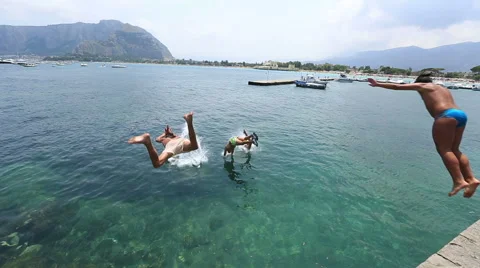 Fun Time for Young Boy's Stock Footage 53126530