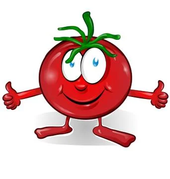 Fun tomato cartoon Stockillustratie