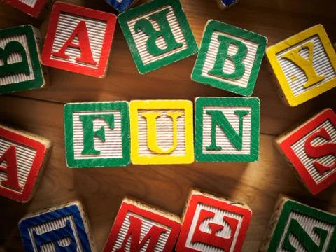 Fun toy blocks Stock Photos