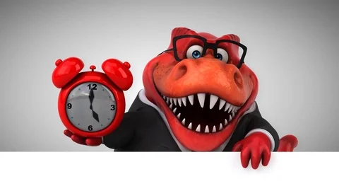 Fun trex- 3D Animation Stock Footage 85340835