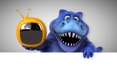 Fun trex- 3D Animation Stock Footage 85460864