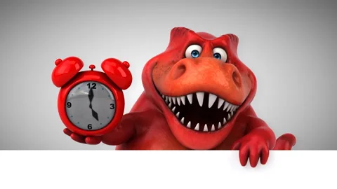 Fun trex- 3D Animation Stock Footage 85596562