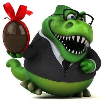 Fun Trex - 3D Illustration Illustrazione stock
